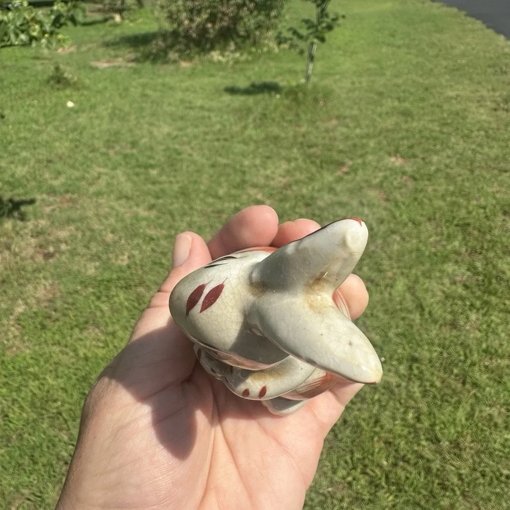 Staffordshire Style Bunny Rabbit Small Porcelain Figurine 4